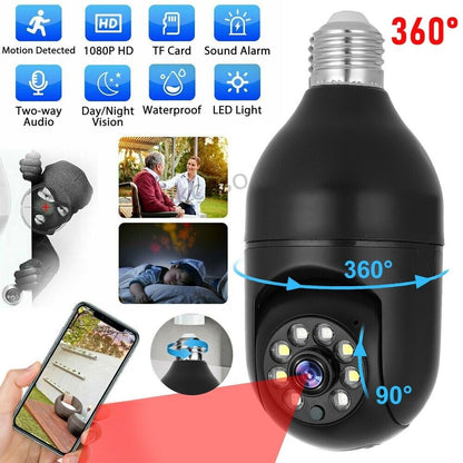 360° 1080P IP E27 Light Bulb Home Wireless