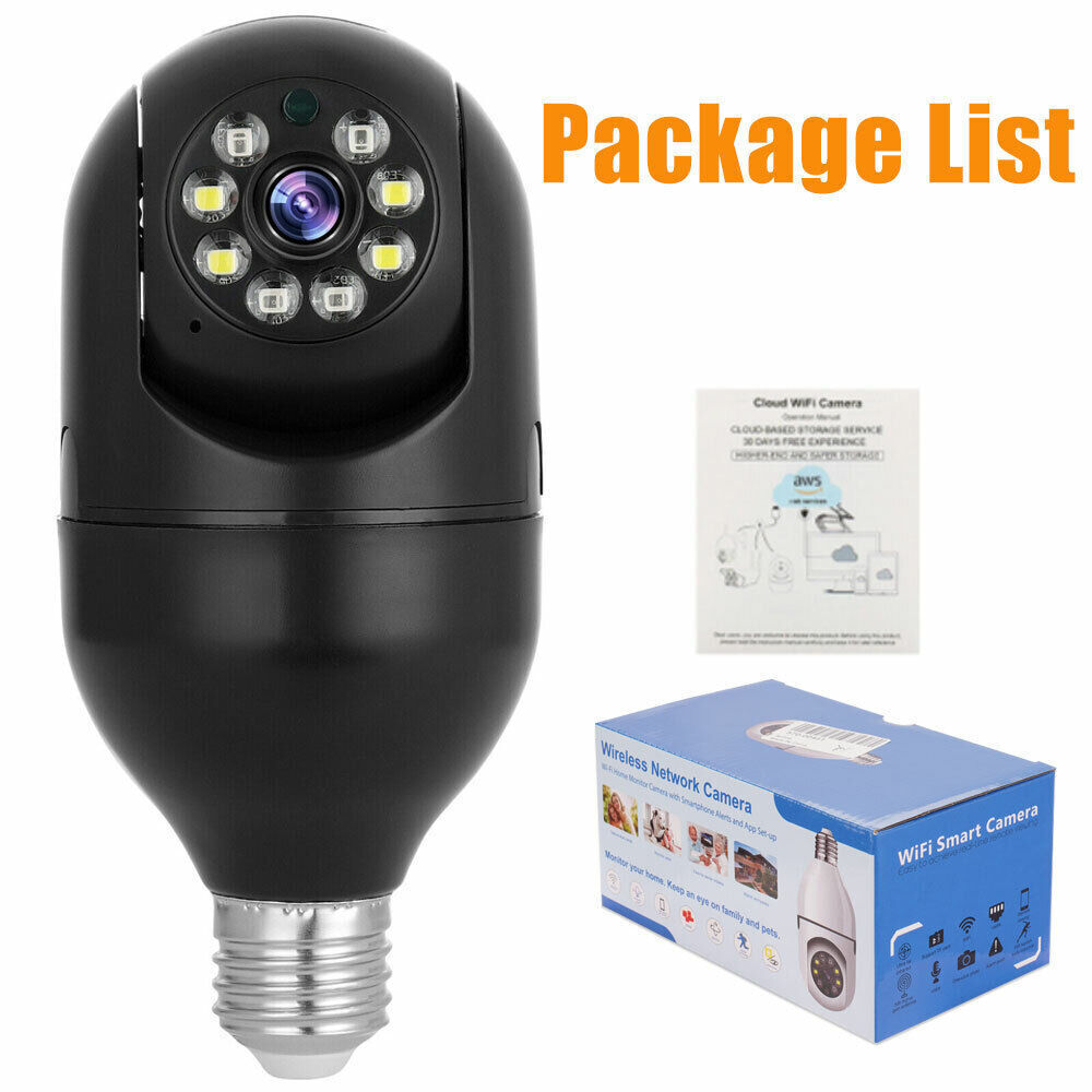 360° 1080P IP E27 Light Bulb Home Wireless