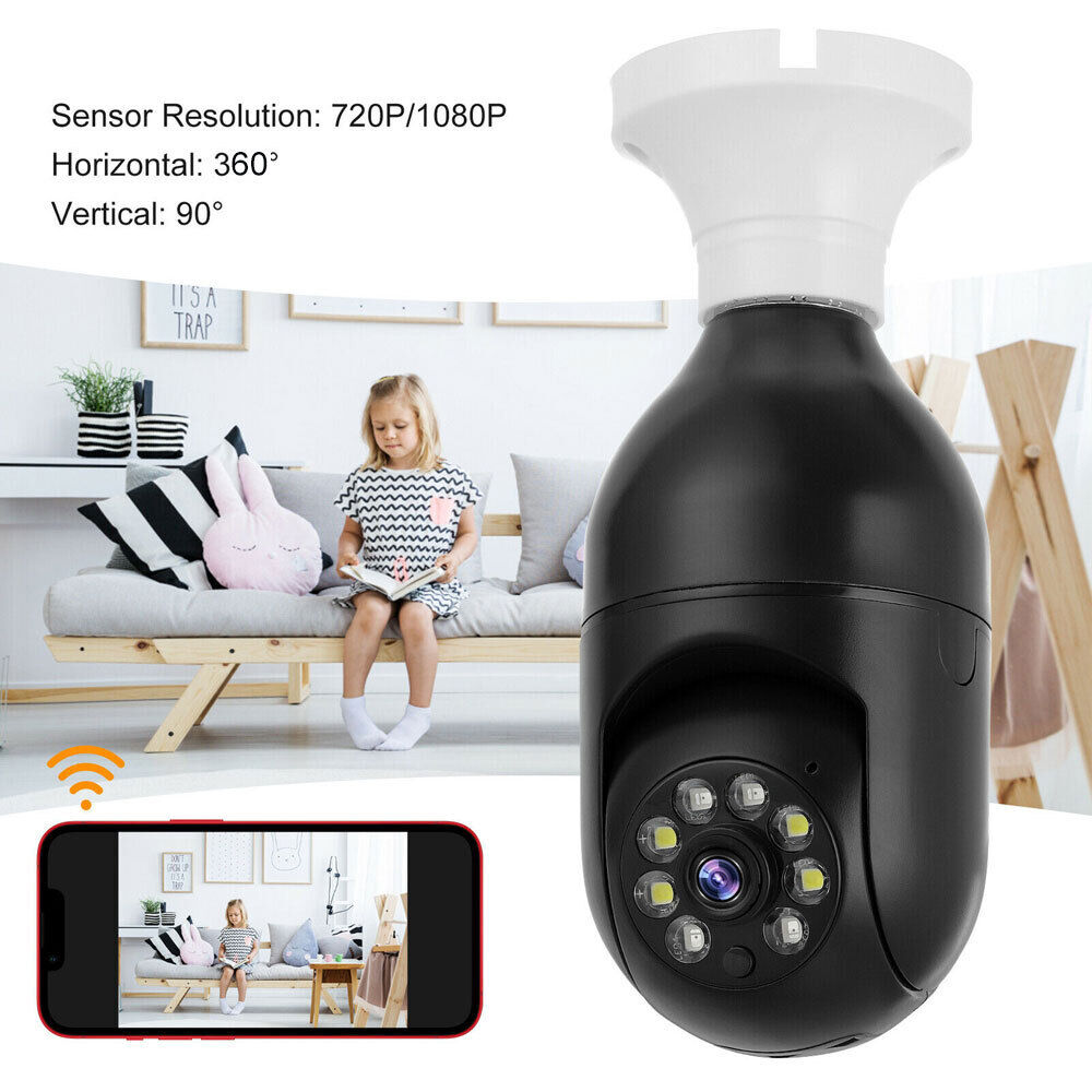 360° 1080P IP E27 Light Bulb Home Wireless