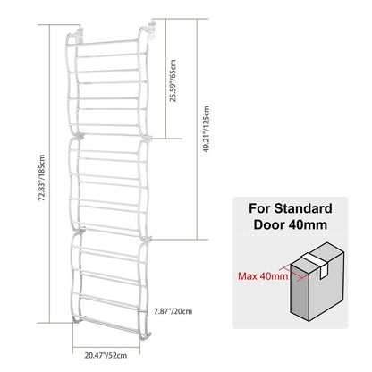 36 Pairs Over The Door Shoe Rack