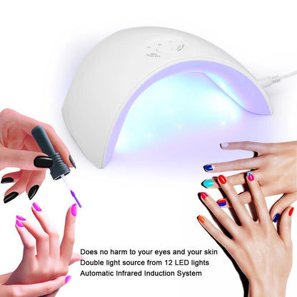 36W LED UV Nail Polish Dryer Lamp Gel Acrylic