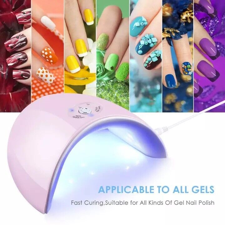 36W LED UV Nail Polish Dryer Lamp Gel Acrylic