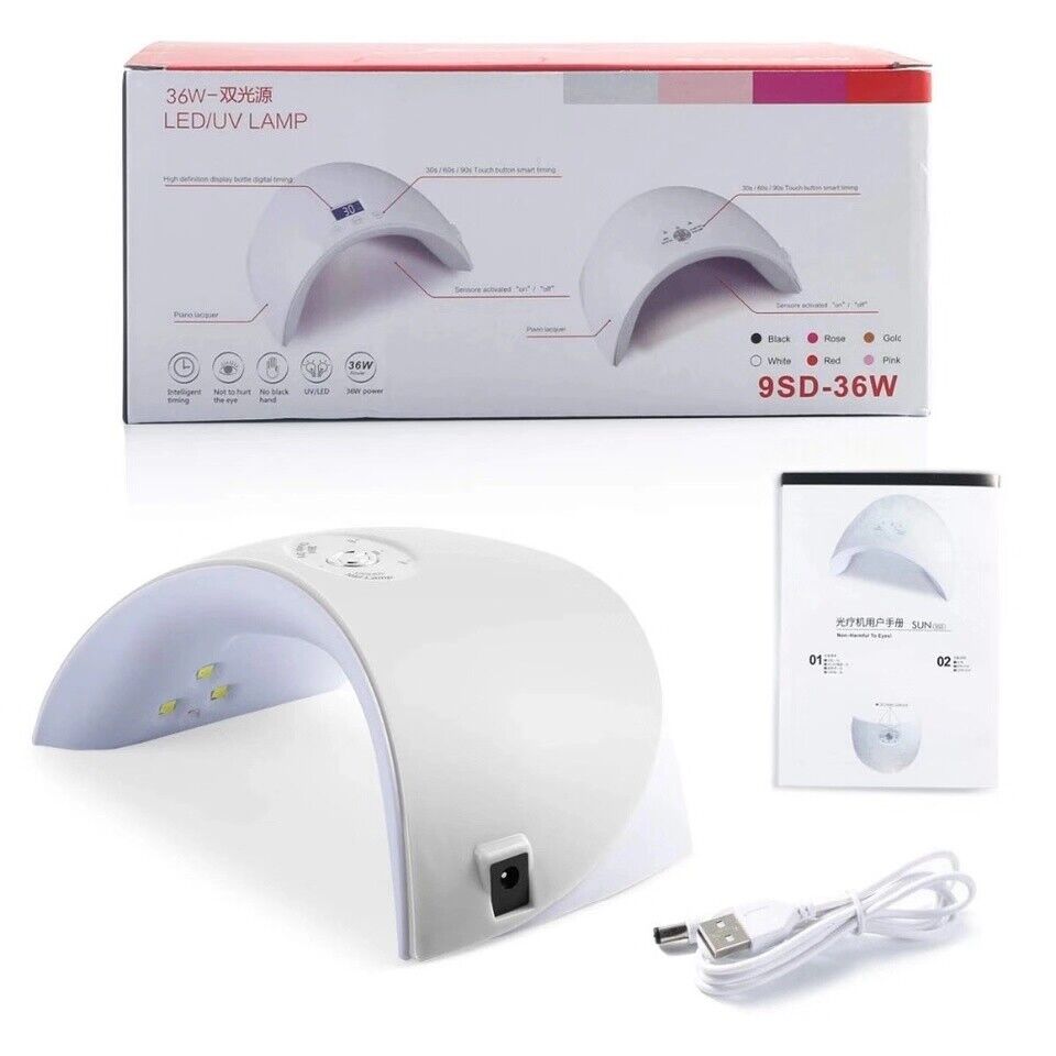 36W LED UV Nail Polish Dryer Lamp Gel Acrylic