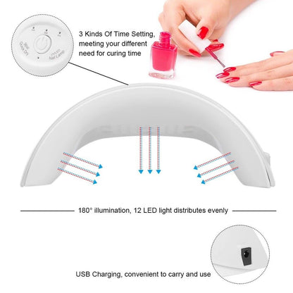 36W LED UV Nail Polish Dryer Lamp Gel Acrylic