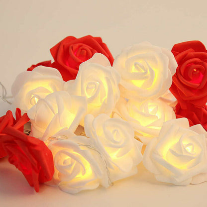 9.84 Ft 20 LED Rose Flower Lights