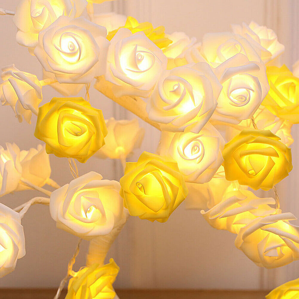 9.84 Ft 20 LED Rose Flower Lights