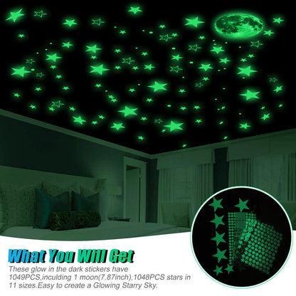 3D Glow In The Dark Luminous Wall Stickers