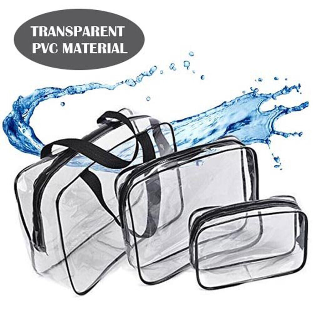 3PCS Clear Makeup Bag Travel