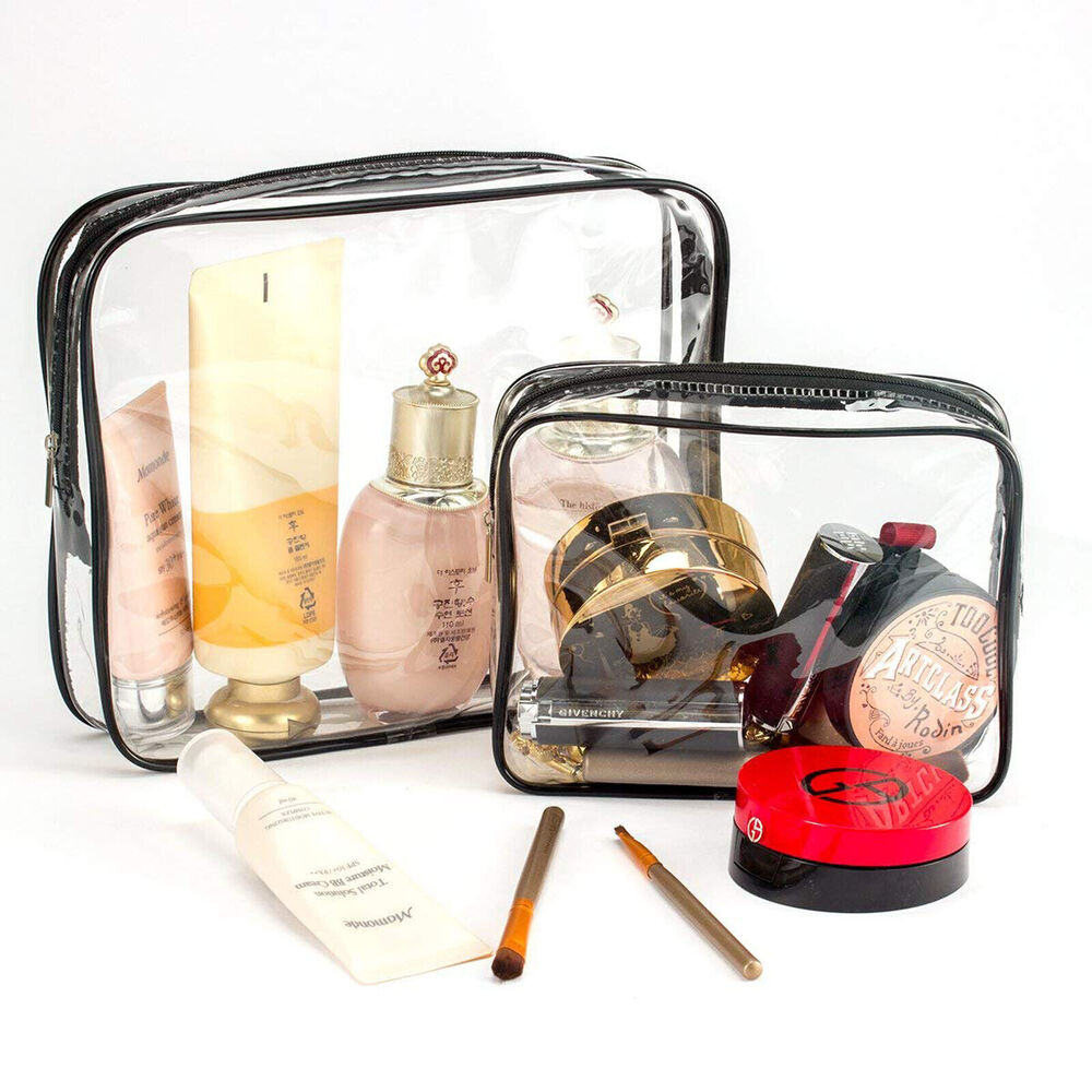 3PCS Clear Makeup Bag Travel