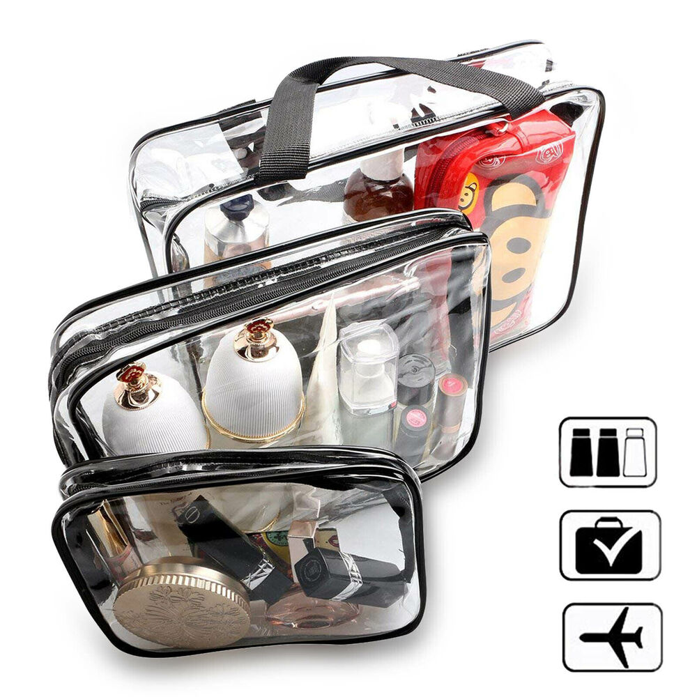 3PCS Clear Makeup Bag Travel