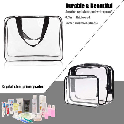 3PCS Clear Makeup Bag Travel