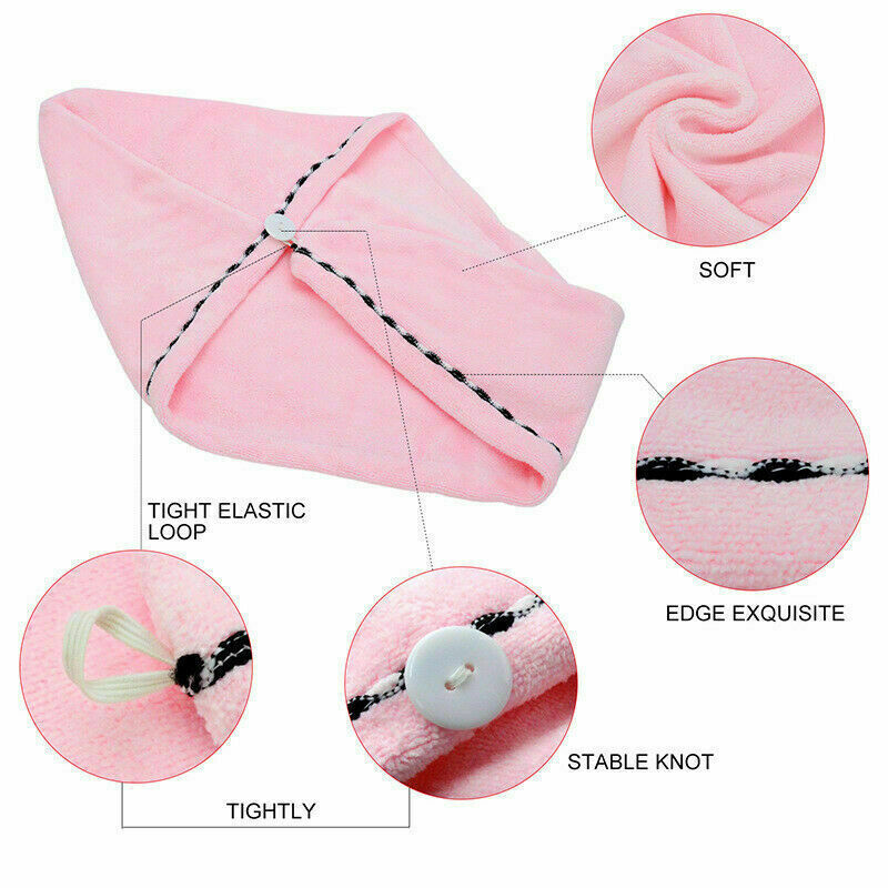 3 PCS Rapid Fast Drying Hair Absorbent Towel