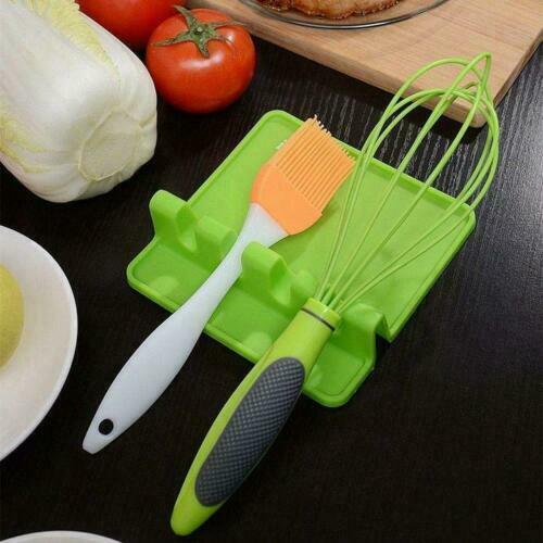 Kitchen Heat Resistant Tool Plastic Spoon Rest Cooking Utensil Spatula Holder US