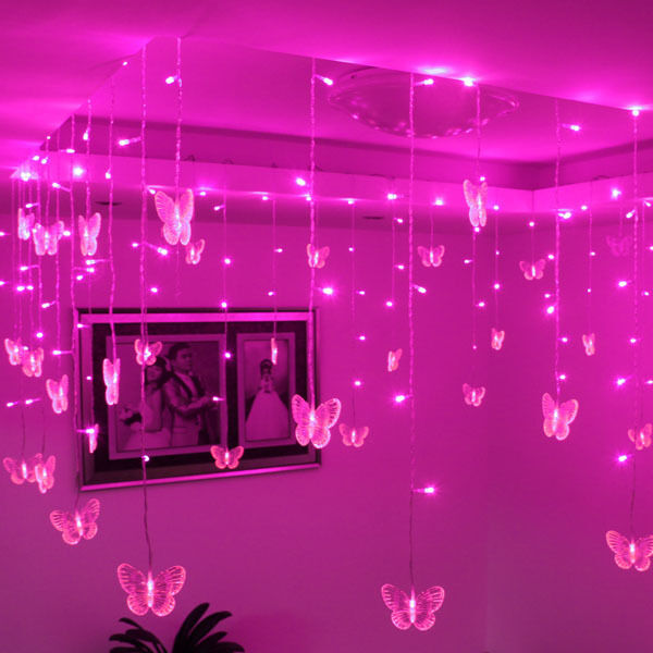 95 Butterfly LED String Curtain Lights