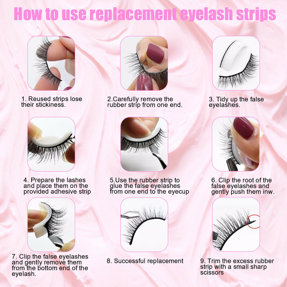 Reusable Self-Adhesive False Eyelashes 2X