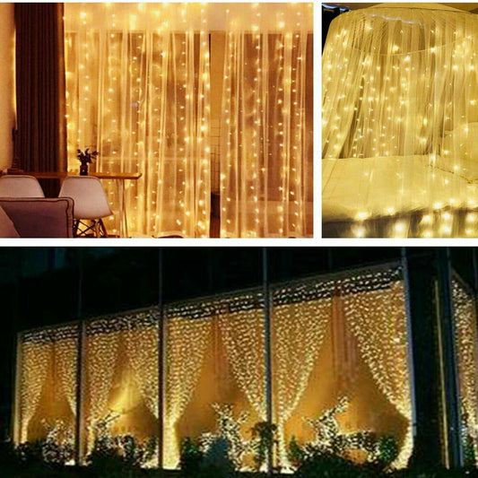 300 LED Curtain Fairy Lights