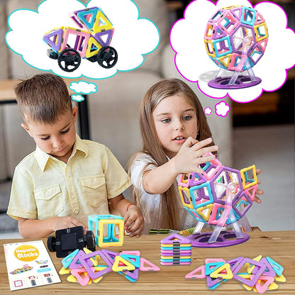 40PCS Magnetic Tiles Toys