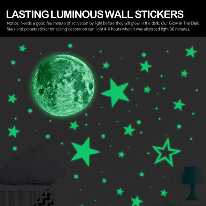 435Pcs Glow In The Dark Wall Stickers Decal