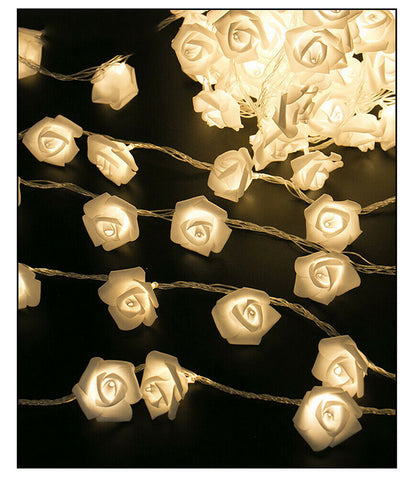 9.84 Ft 20 LED Rose Flower Lights