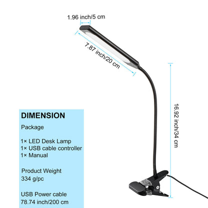 48 LED USB Clip-on Table Desk Light