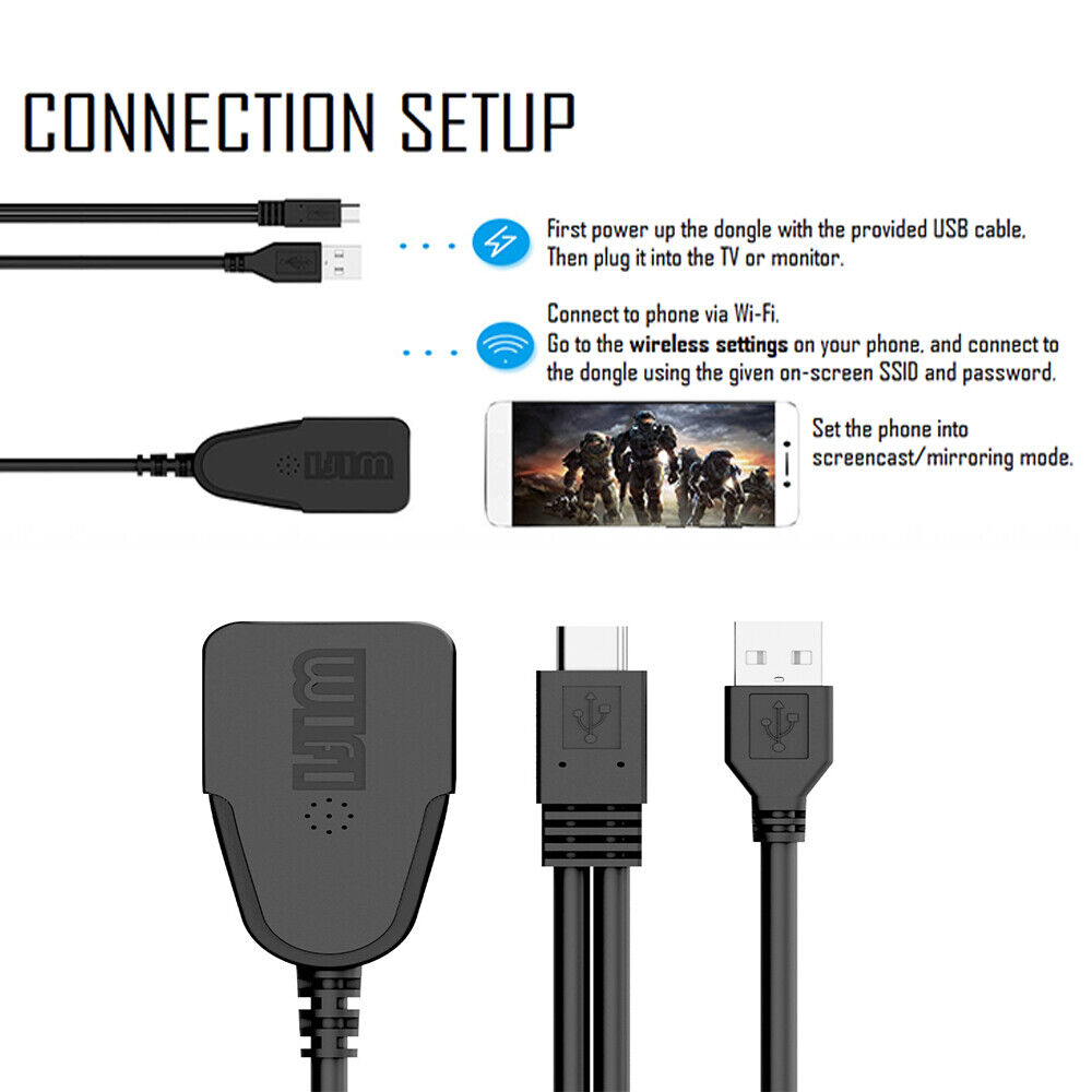 4K WiFi HDMI Anycast Miracast Airplay Adapter