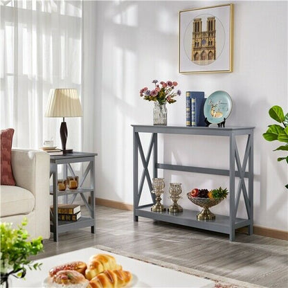 Classic X-Design Console Table grey