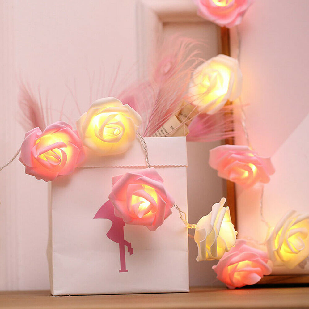 9.84 Ft 20 LED Rose Flower Lights