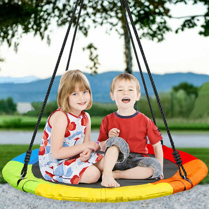 Colorful Flying Saucer Tree Swing Set