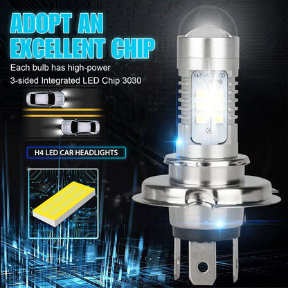 4x H4 9003 HB2 Super White LED Headlight Bulb