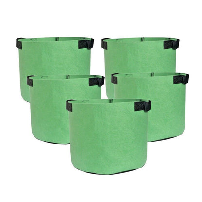 5-Pack Green Grow Bags Pots w/Handles