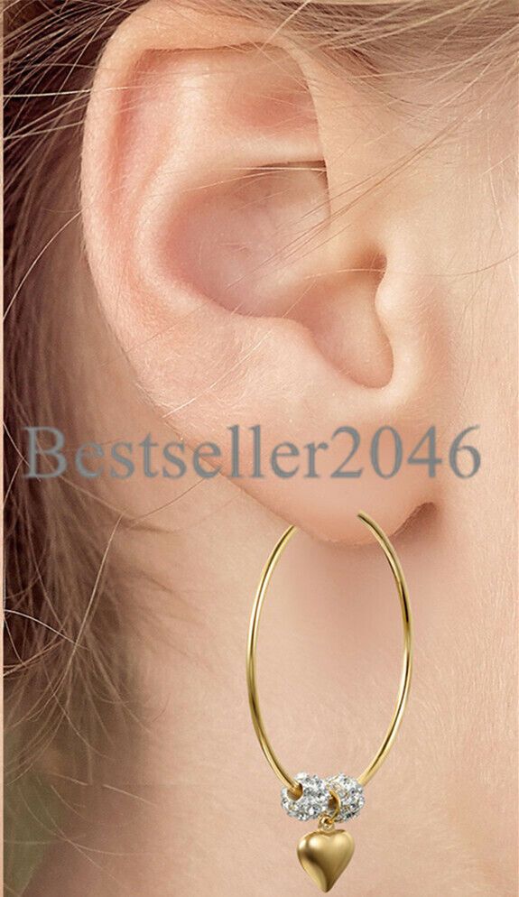 50MM Large Hoop Womens Gold Dangle Earrings Gift