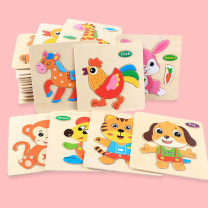 5 Set Wooden Puzzle Educational Learning Toys