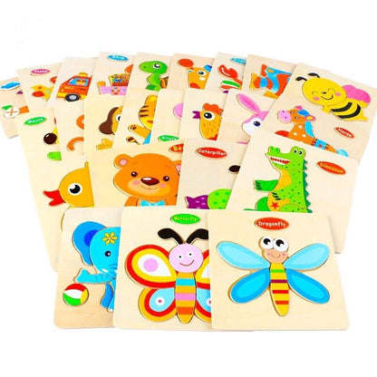 5 Set Wooden Puzzle Educational Learning Toys