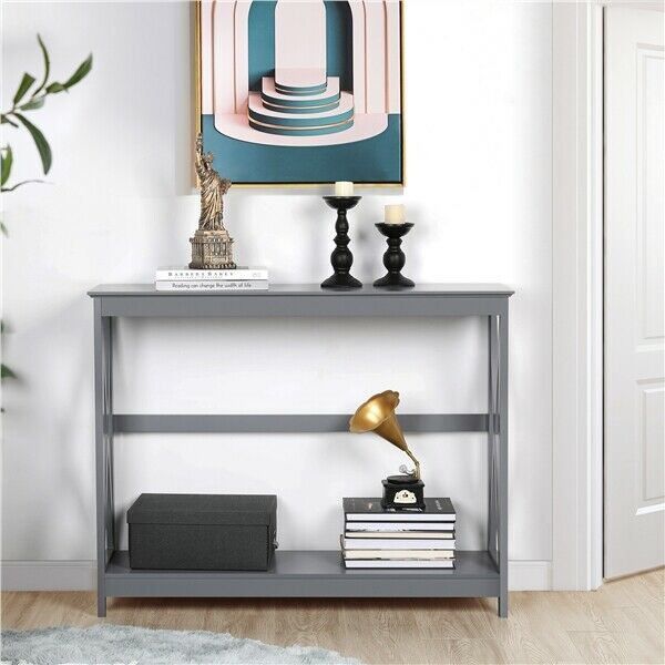 Classic X-Design Console Table grey