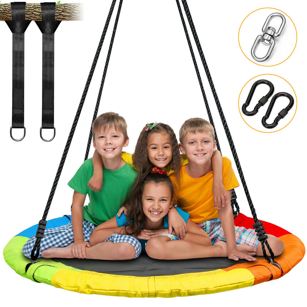 Colorful Flying Saucer Tree Swing Set