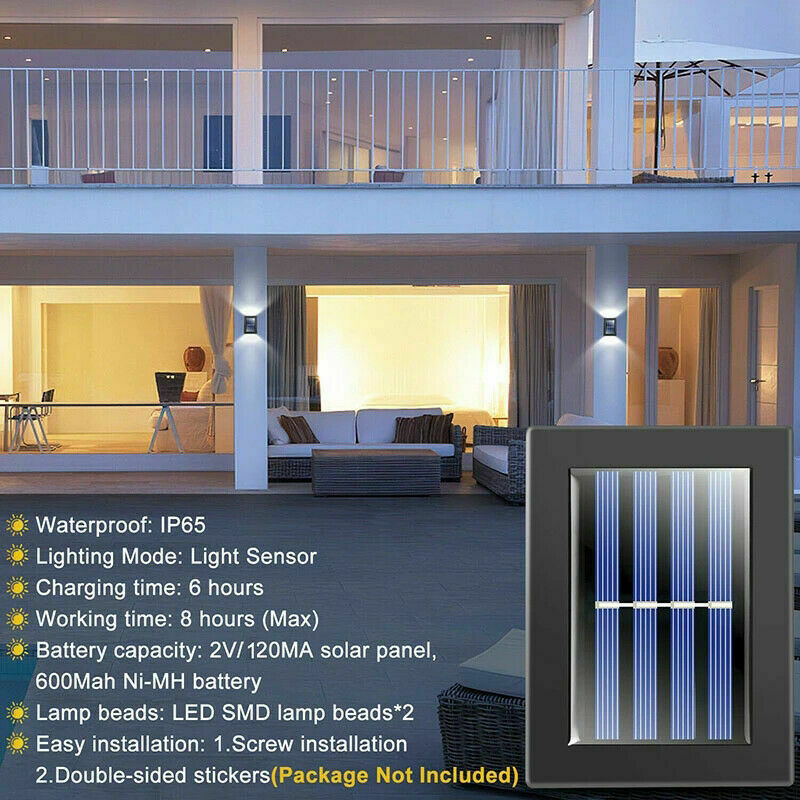 Outdoor Solar 2 LED Deck Lights