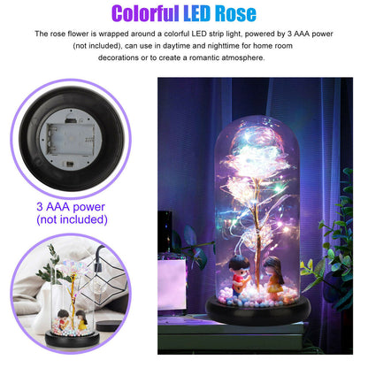 LED Galaxy Enchanted Forever Rose Flower