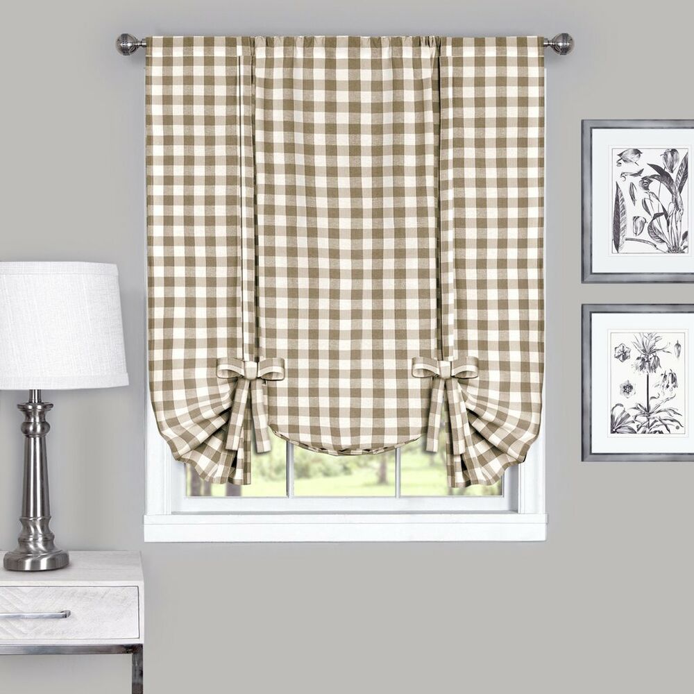 Tie Up Window Curtain Shades