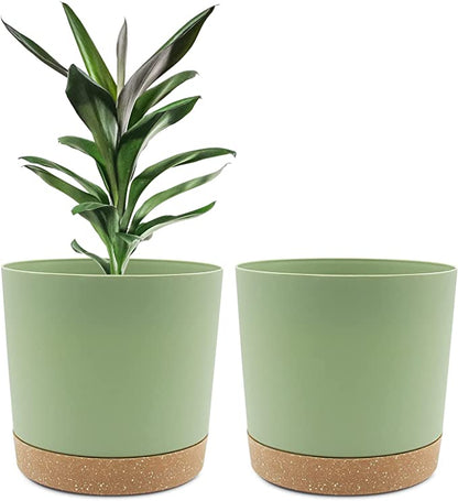 Planters for Indoor Plants with Drainage Holes and Removable Base