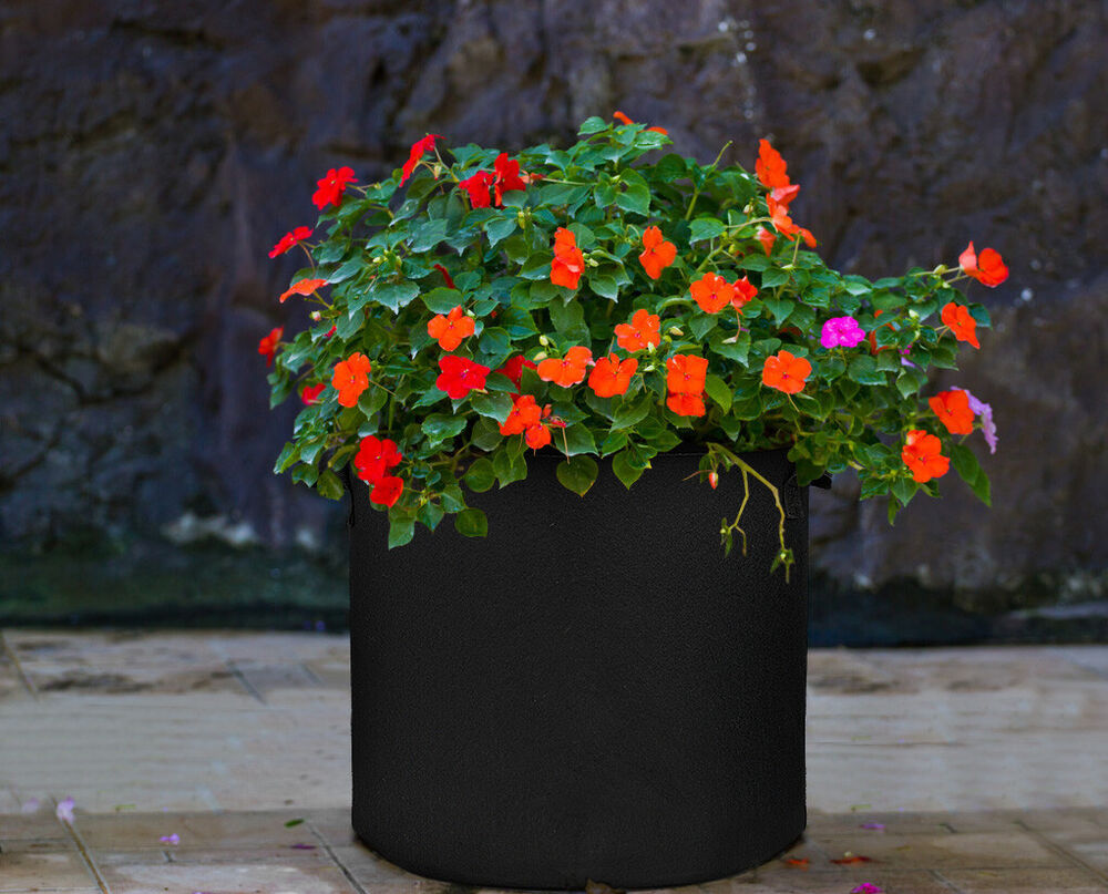 6 Pk Plant Grow Bags Fabric Pot