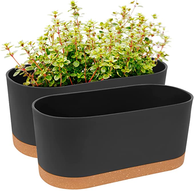 Planters for Indoor Plants with Drainage Holes and Removable Base