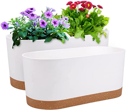 Planters for Indoor Plants with Drainage Holes and Removable Base