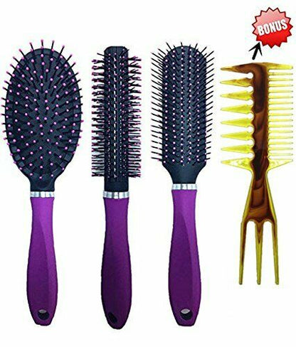 3 Pack Brush Multi-Pack Detangler Hair Brush