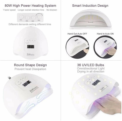 80-120W Nail Dryer LED Lamp UV Light Polish