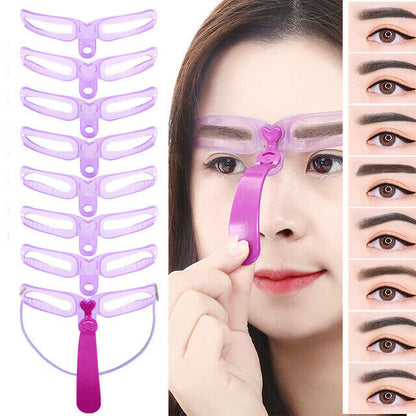 8 Styles Eyebrow Shaping Stencils