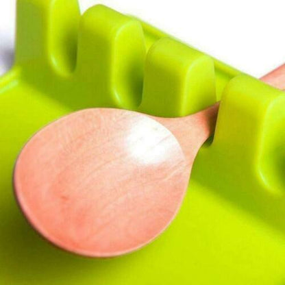 Kitchen Heat Resistant Tool Plastic Spoon Rest Cooking Utensil Spatula Holder US