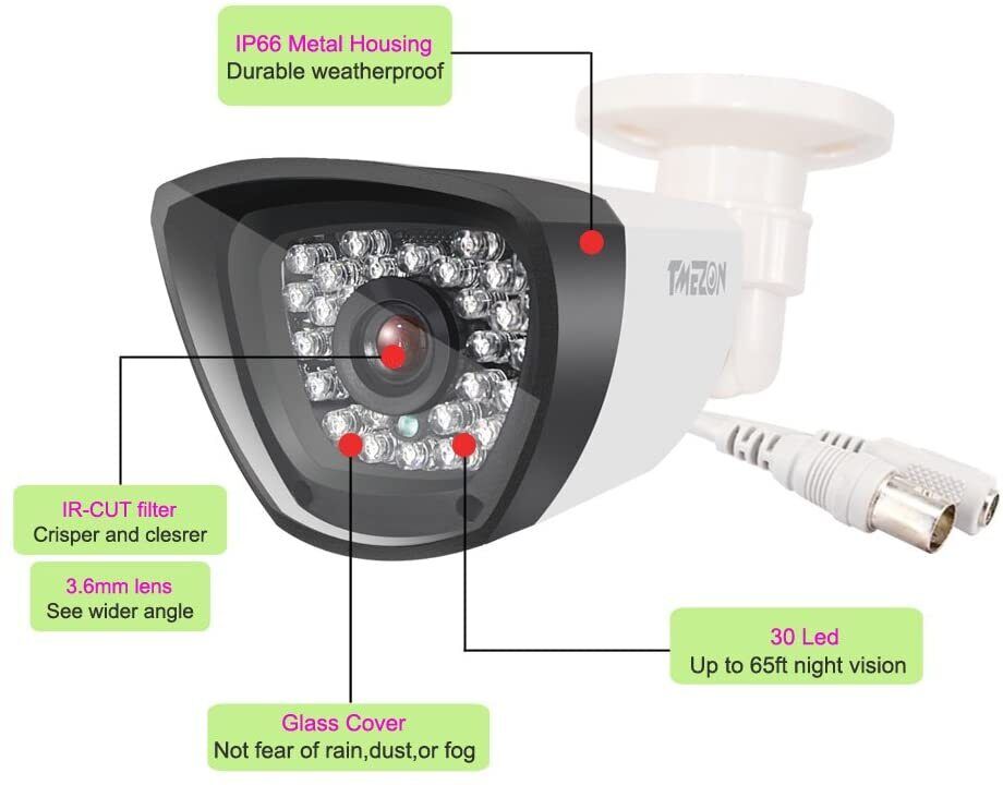 900TVL CCTV Security Surveillance Camera 1080P Night