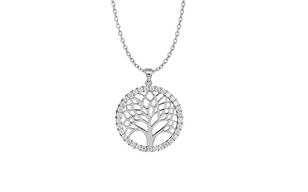 925 Solid Sterling Silver Tree Of Life Necklace