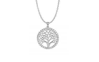 925 Solid Sterling Silver Tree Of Life Necklace