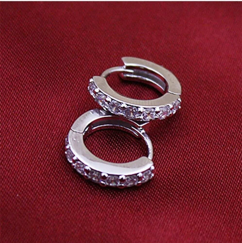 925 Sterling Silver CZ Small Earrings